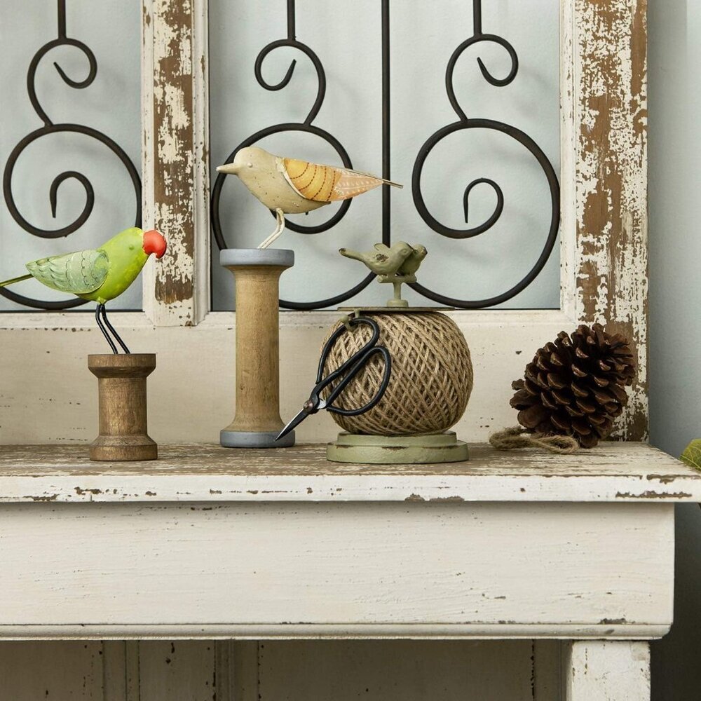 Vintage Jute Twine Spool with Scissors Holder Set for Garden Farmhouse Kitchen A - Picture 3 of 9